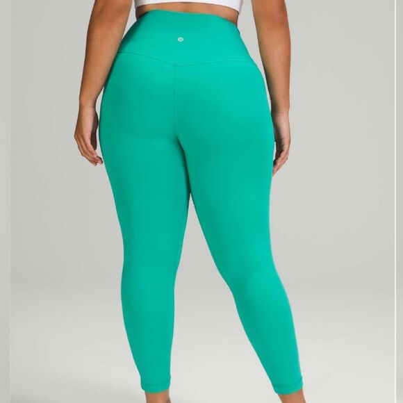 Lululemon Align High Rise Pants 25" Maldives Green Aligns Leggings Women's 6 - Picture 1 of 7
